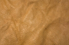 Photo Of The Texture Of Light-colored Genuine Leather. Three-dimensional Leather Background
