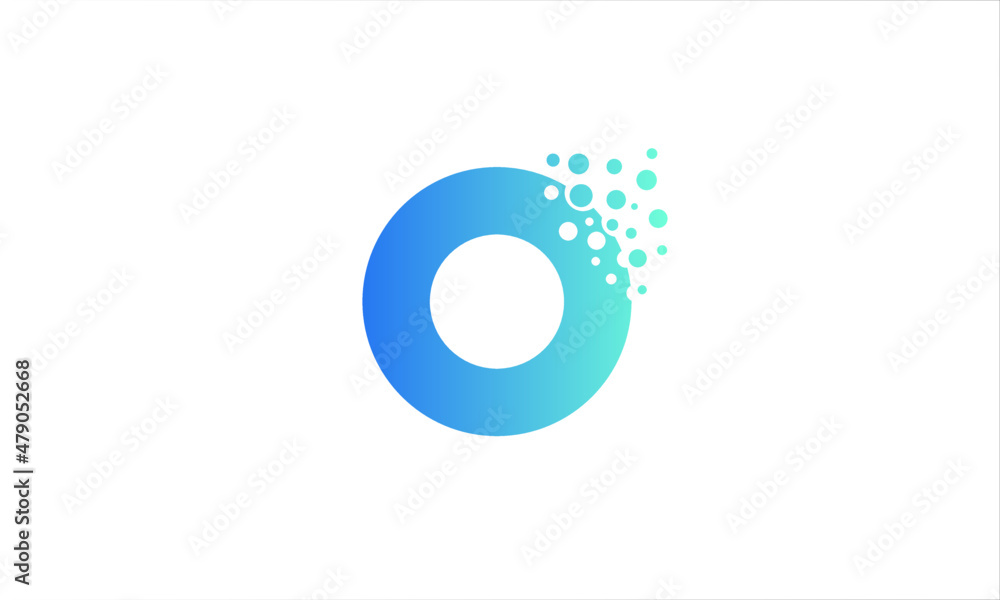 letter o logo bubble effect vector design Stock Vector | Adobe Stock