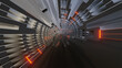 3D abstrakt leuchtend Tunnel Tiefe Design Hintergrund