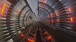 3D abstrakt leuchtend Tunnel Tiefe Design Hintergrund