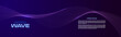 © Space Creator - Abstract particle wave pattern design element on purple gradient background