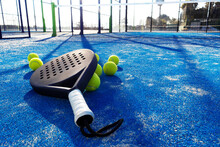 Paddle Racket With Balls Paddle Training On The Court
