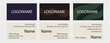 © Rudzhan - Set of Elegant Business Card Design. Simple templates with contact details for company promotion. Design elements for brand identity. Cartoon flat vector collection isolated on gray background