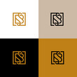 Elegant letter bs logo design inspiration