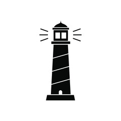 Wall Mural - lighthouse silhouette vector