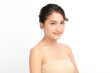 © kitthanes  - Beautiful young asian woman with clean fresh skin on white background, Face care, Facial treatment, Cosmetology, beauty and spa, Asian women portrait.