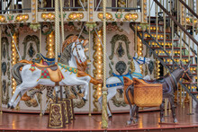 Wooden Horses On A Merry-go-round