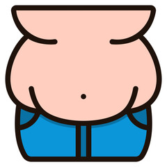 Sticker - obesity filled outline icon