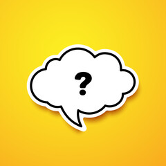 Poster - Did you know cloud speech bubble illustration