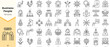 Simple Outline Set of Business People Icons. Thin Line Collection contains such Icons as maintenance, management, manager, naturalist, networking and more