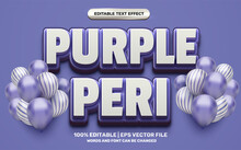 Purple Peri Trend 3d Editable Text Effect Style