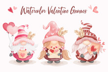 Watercolor Valentine Gnomes Collection