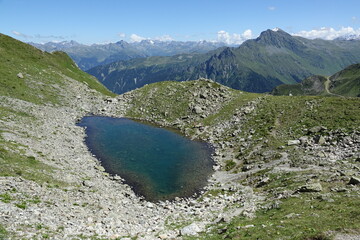 Canvas Print - Bergsee am Riedkopf im Montafon