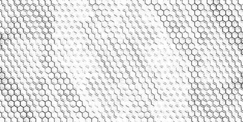 Rough, irregular texture composed of monochrome geometric elements. Overlay distressed grunge background. Abstract vector illustration. Isolated on white background. EPS10