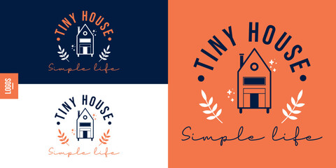 Tiny house logo - simple life - colors