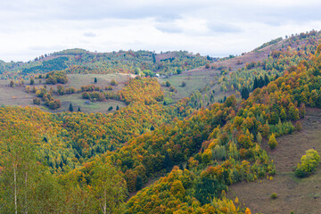 Canvas Print - Fall season in the mountains