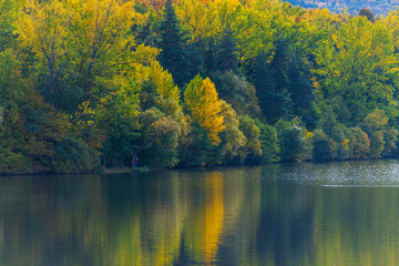 Wall Mural - Fall season in the mountains