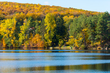 Wall Mural - Fall season in the mountains