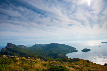 Canvas Print - Landscape at the sea in Mallorca, Spain