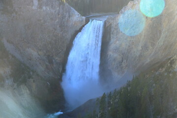 Wall Mural - Close-up view of Lower Yellowstone Falls at the Grand Canyon of the Yellowstone, Wyoming, USA