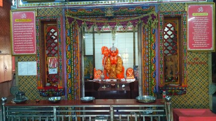 God hanuman's statue in ancient temple