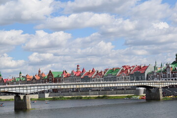 Wall Mural - The embankment of the river. Building. Bridge