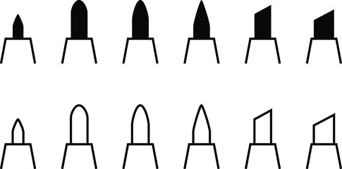 set of marker nip icon, vector illustration