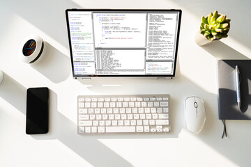 Web Development Coding On Laptop