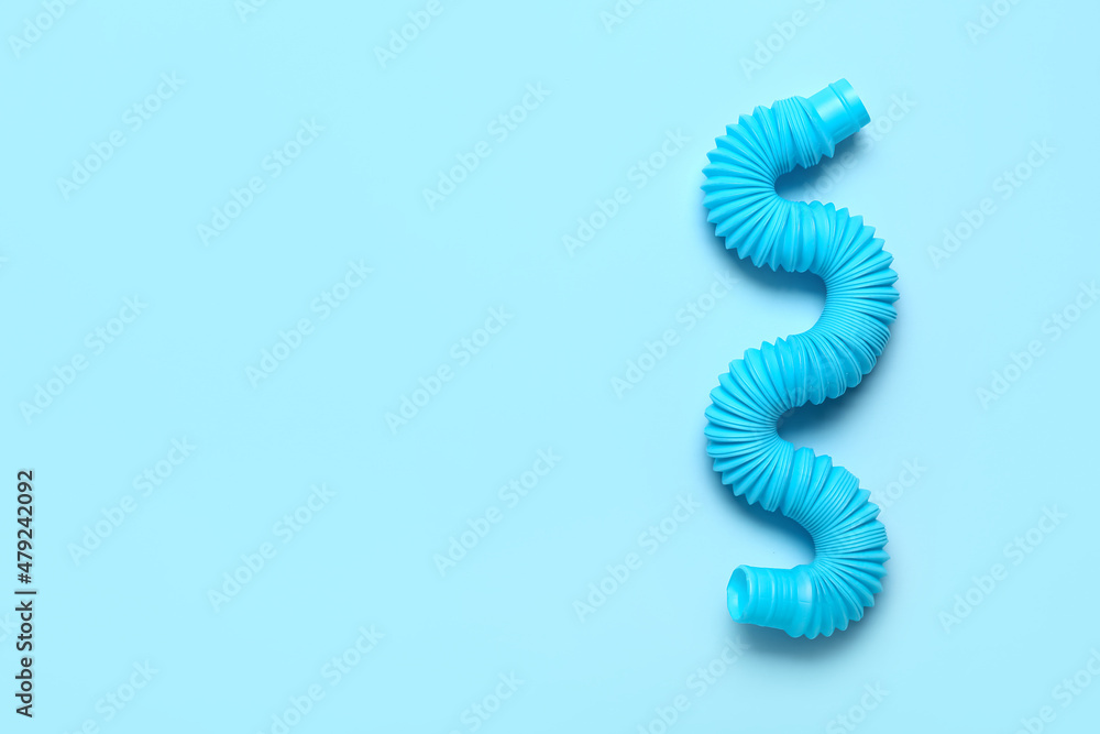 Pop Tube on blue background