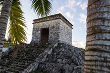Mayan Ruins Seen On The Island Of Cozumel, Mexico