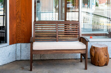 Bench At Storefront
