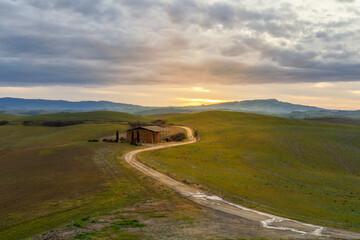 Golden hills in Lajatico, Italy