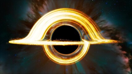 Wall Mural - A black hole in the middle of outer space absorbs nearest stars. Science.
