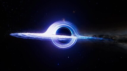 Wall Mural - A black hole in the middle of outer space absorbs nearest stars. Science.