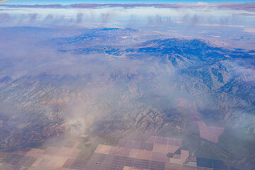 Aerial view of some farm land