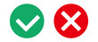 © illust_monster - Checkmark icon and crossmark icon set. Vector.