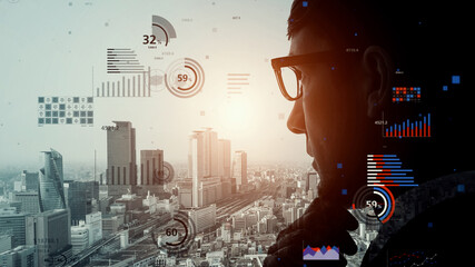 Fototapete - Statistics of business concept. Finance chart. Financial planning. Data analysis. 