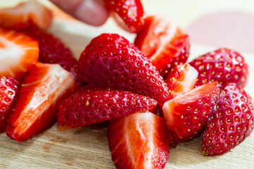 Sliced Fresh Strawberries