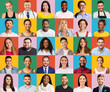 © Prostock-studio - Set of diverse multiracial people portraits, creative image