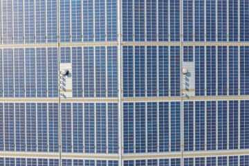 Wall Mural - solar power station on factory rooftop