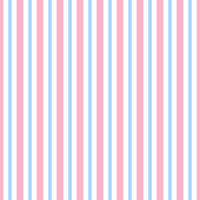 The Seamless Pattern Stripes Colorful Pink And Blue Pastel Colors. Vertical Pattern Stripe Abstract Background Vector Illustration