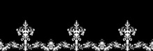 Seamless Black And White Pattern With Empire Elements, Empire Ornament Background For Design Border Pattern