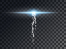 Abstract Flash Of Light With Elements Of Electric Discharge, Lightning. Vector Illustration Of The Overlay.Background.