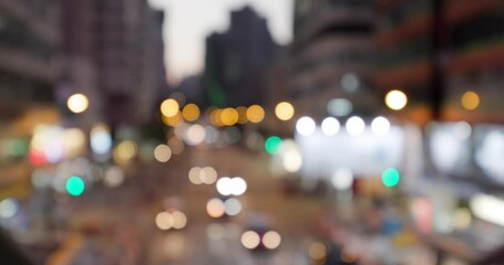 Wall Mural - Blur view of city street night