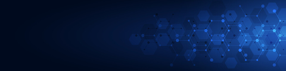 abstract geometric background with a hexagon pattern. hexagonal shape design elements for a banner o