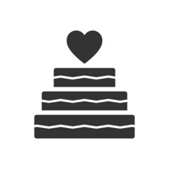 Wall Mural - Wedding Cake Icon - Love With Cake Icon