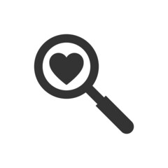 Wall Mural - love search icon