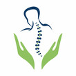 © HaSnI - Chiropractic Logo Design Vector illustration. Caring Human backbone Pain Logo. Spine care logo.