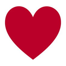A Heart, A Symbol Of Love And Valentine's Day. A Flat Red Icon Is Isolated On A White Background. Vector Illustration.