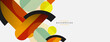 © antishock - Round geometric shapes lines and circles. Vector template for wallpaper banner background or landing page